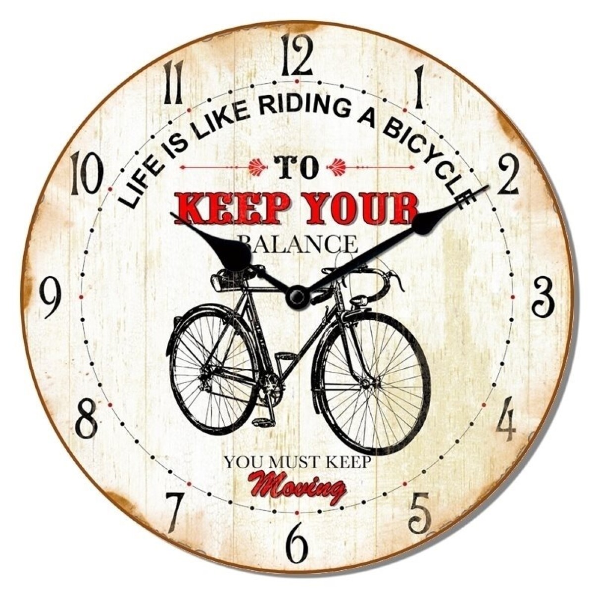 RELOJ DE PARED MDF D28.8X3.5CM BICICLETA 