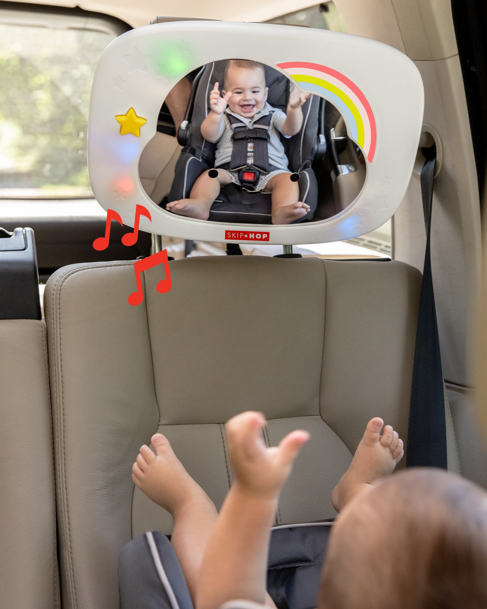 Espejo entretenedor para auto, diseño nube Espejo entretenedor para auto, diseño nube