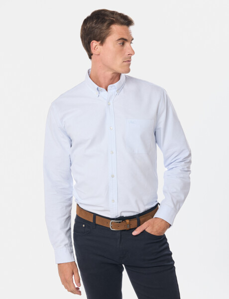 CAMISA OXFORD LISA Celeste
