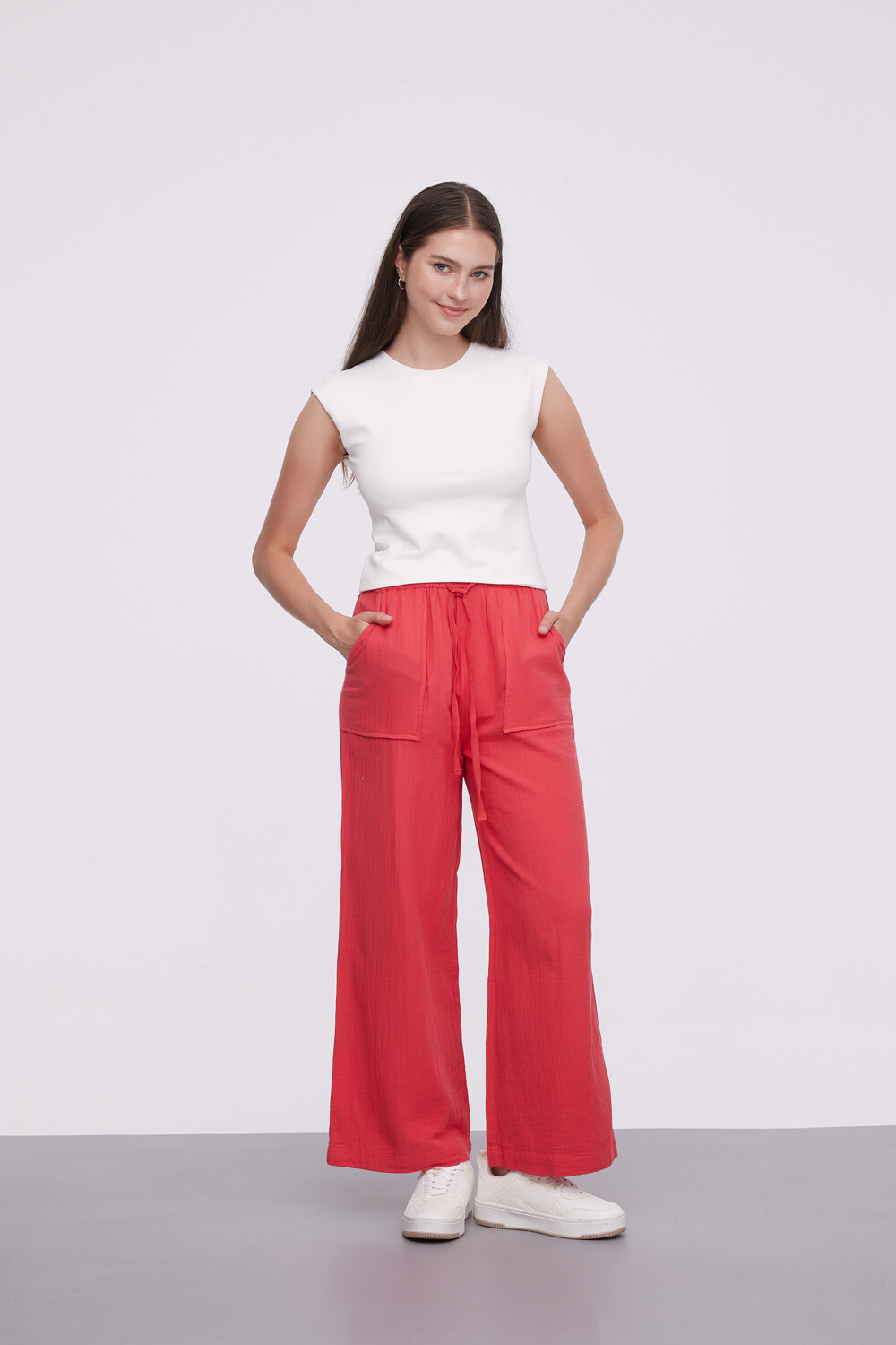Pantalon Ravenea Rojo Coral