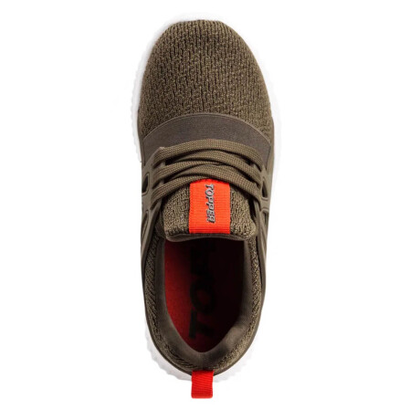 Calzado Topper Deportivo Championes Running P/niños Verde-Naranja