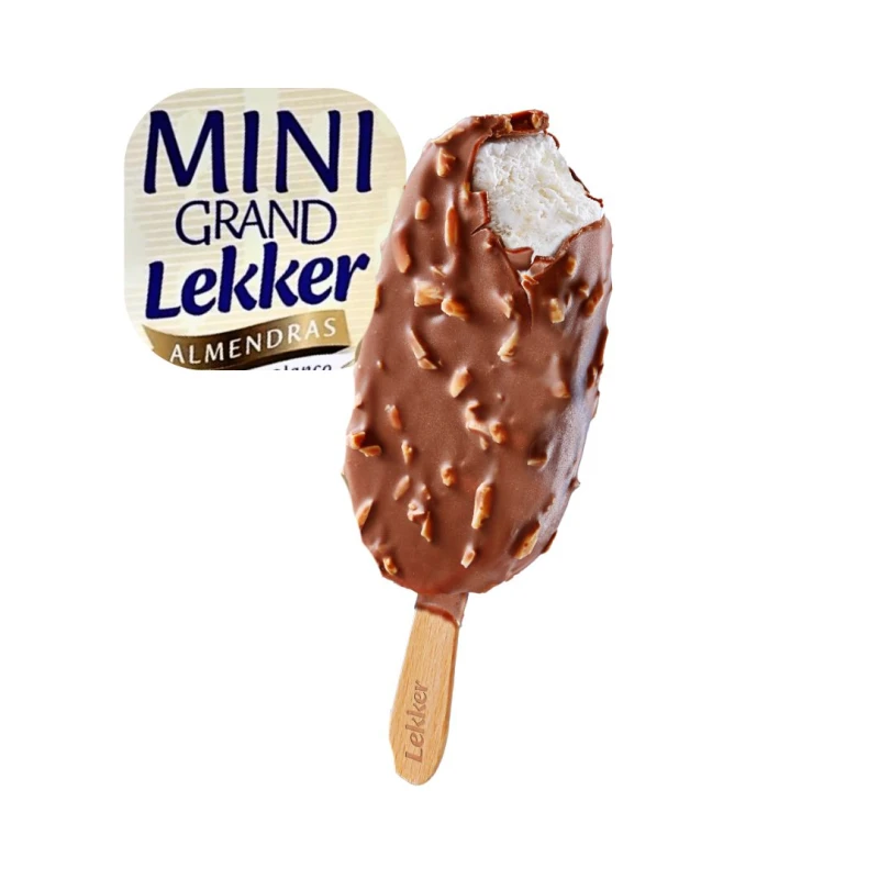 Mini Grand Crema y Choco Blanco c/ Almendras Lekker - 6 ud. - 252 g Mini Grand Crema y Choco Blanco c/ Almendras Lekker - 6 ud. - 252 g