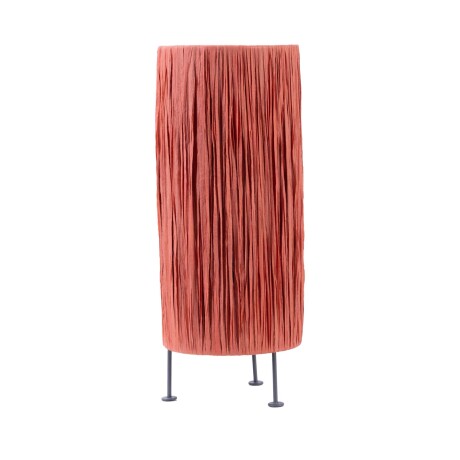 LAMPARA METAL ROJO DE MESA