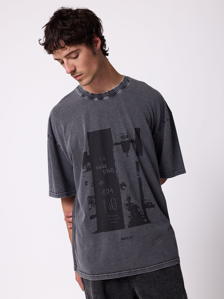T-SHIRT RABLIM DIXIE Gris Oscuro