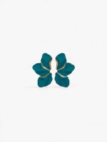 Pendientes Medianos Flor azul