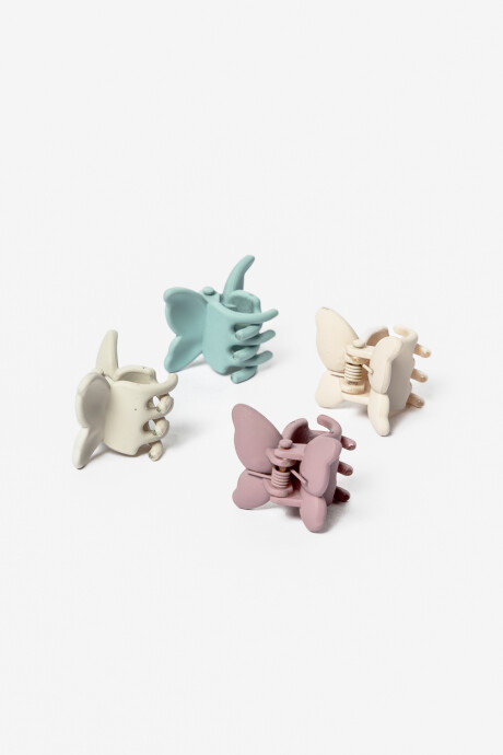 Pinza De Pelo Amaru, Set 4 Piezas Estampado 1