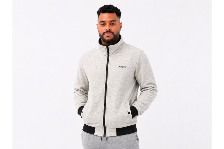 CAMPERA FELPA CLÁSICA Gris Claro