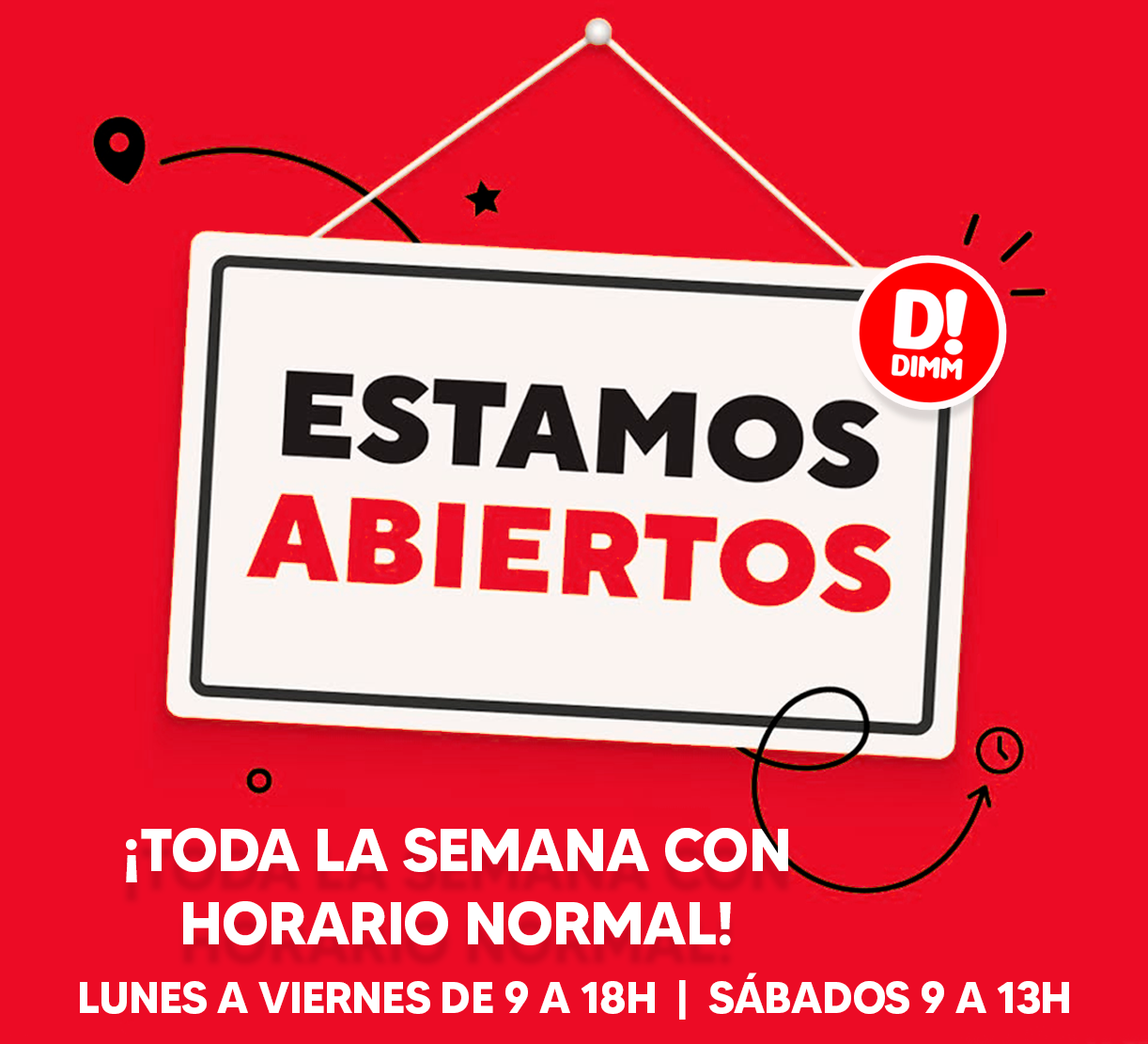 ¡Estamos abiertos!