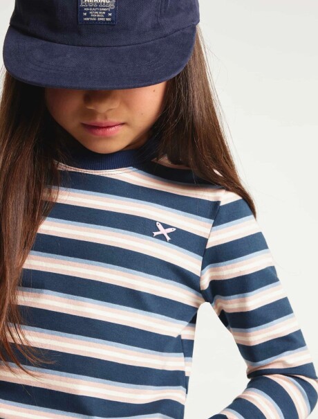 BLUSA MANGA LARGA INFANTIL A RAYAS MULTICOLOR