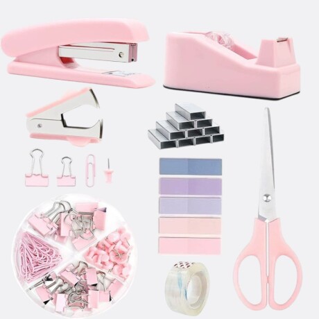 Kit Para Escritorio Completo Rosa