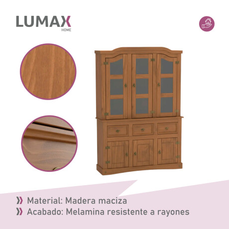Cristalero Armario Lumax Aparador 6 Puertas y 3 Cajones madera maciza Cristalero Armario Lumax Aparador 6 Puertas y 3 Cajones madera maciza