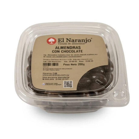Almendras con Chocolate El Naranjo 200 Grs Con Azúcar