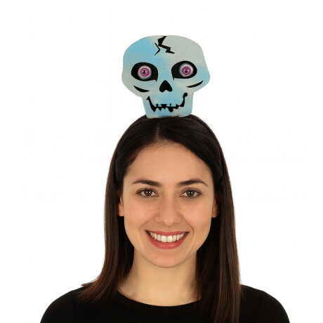 Vincha con Máscara infantil calavera Día de los Muertos Halloween Blanco