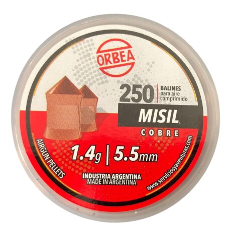 Balines MISIL Cobre cal 5.5 250un 1.4g - ORBEA Balines MISIL Cobre cal 5.5 250un 1.4g - ORBEA