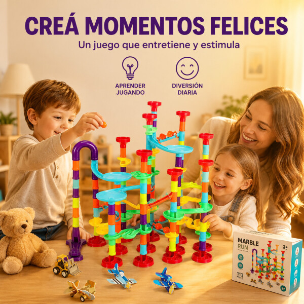 Juego Bloques Construcción Tuberias Infantil 113 Piezas Variante Diseño Multicolor