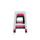 Set x10 Banqueta apilable de plástico resistente NEGRO