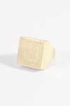 Anillo ajustable cuadrado antique dorado
