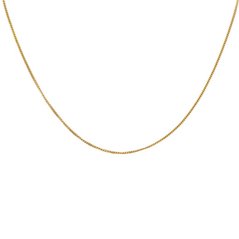 Cadena oro barbada fina-Oro 18k -Sin Piedra-CD9502 sinpiedra