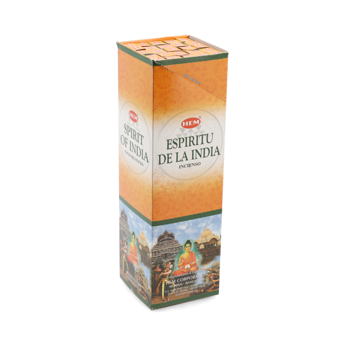 INCIENSO HEM CAJA DE CARBÓN X25 - Espíritu De La India 