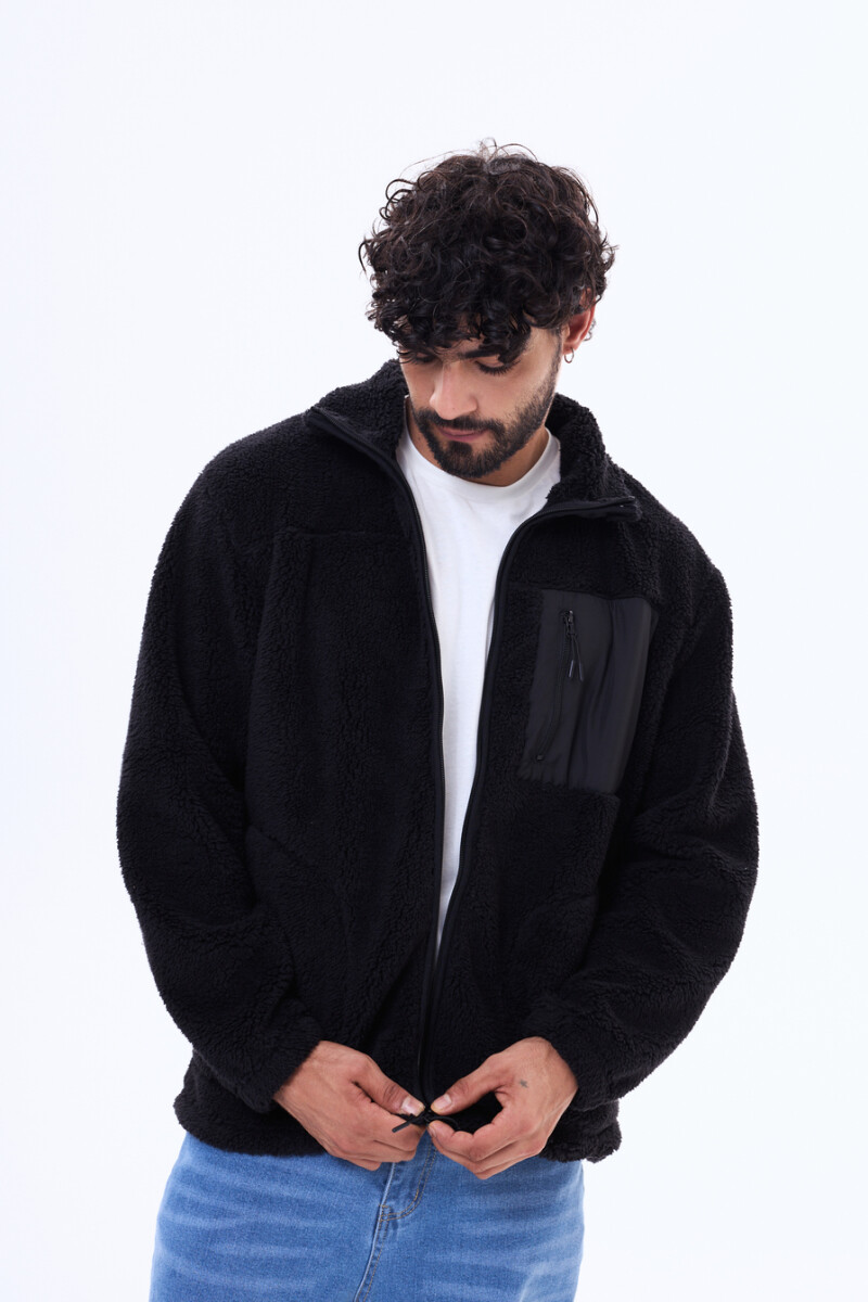 Campera de sherpa Recife Negro