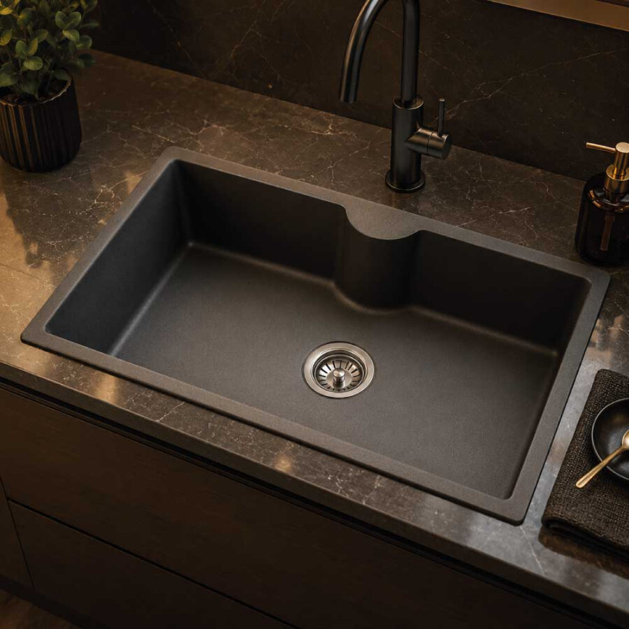 Pileta simple composite gris 78 x 45 Pileta simple composite gris 78 x 45
