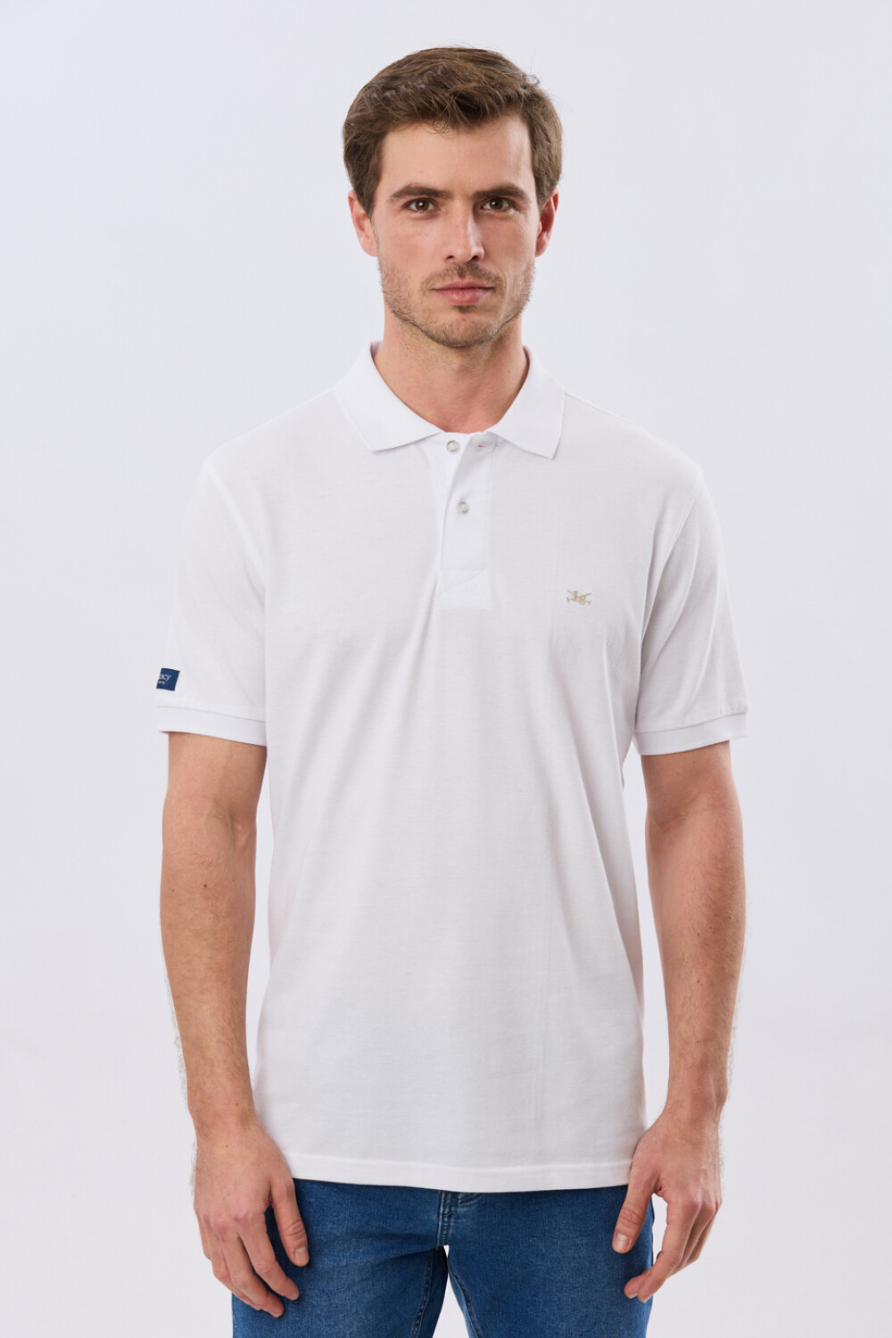REMERA POLO LISA PIQUÉ Blanco