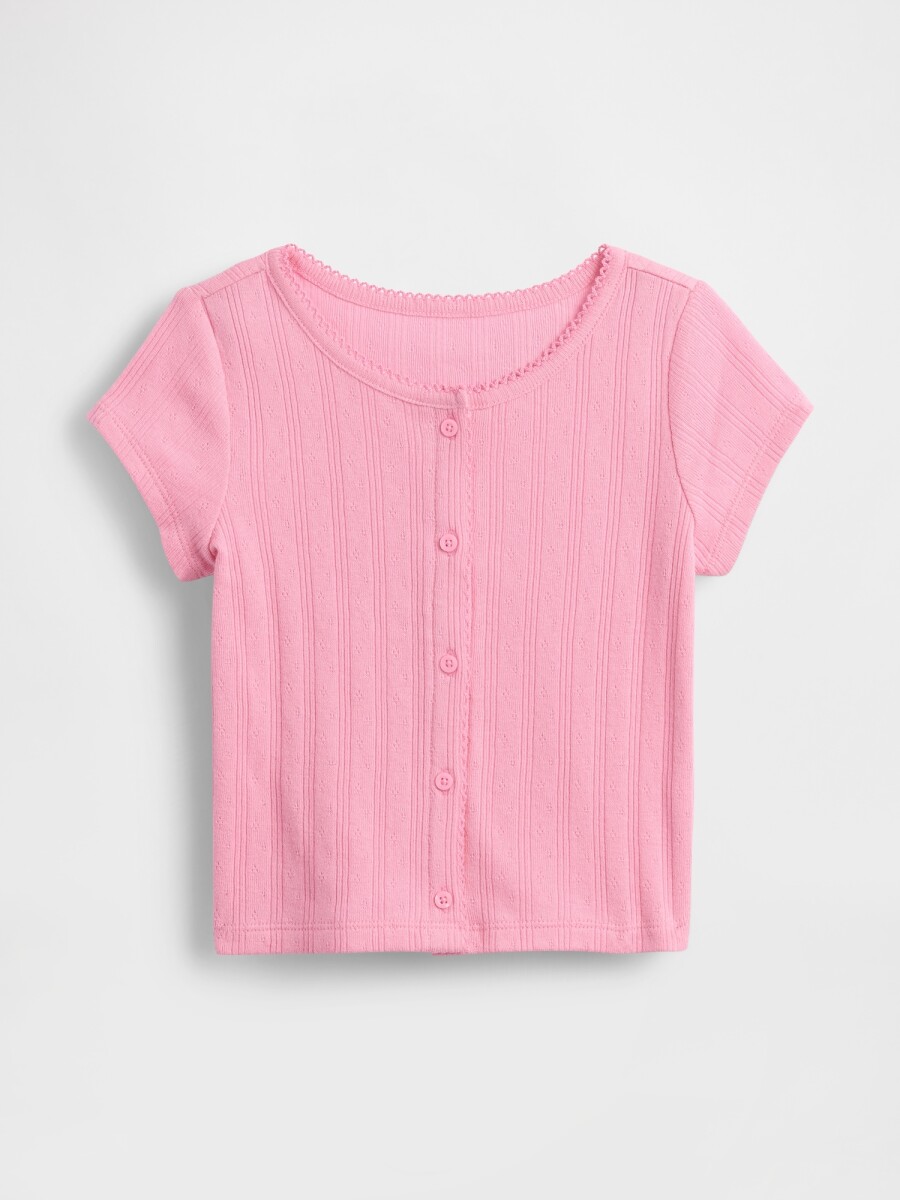 Remera Pointelle Toddler Niña - May Pink 