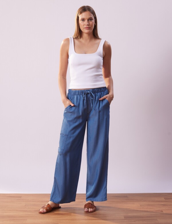 Pantalon Lyocell Cargo JEAN