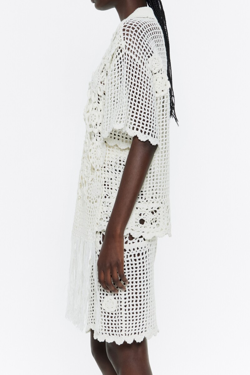 CAMISA CROCHET Blanco