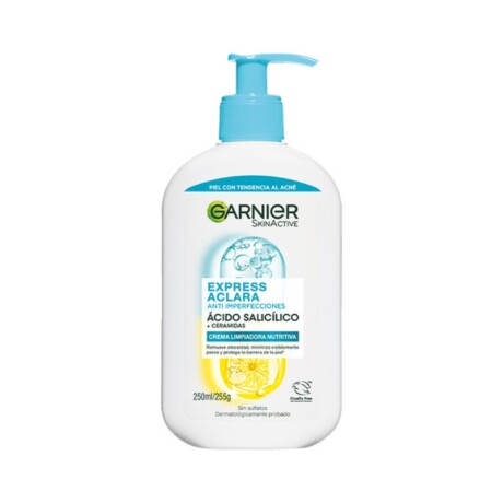 Garnier SkinActive Express Aclara gel cremoso limpiador 250ml Anti imperfecciones Ácido Salicílico + Ceramidas