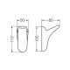 PERCHA SIMPLE DE BAÑO BRILLO LINEA ACCESORIOS COLOR BLANCO BLANCO