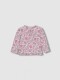 Camiseta De Baño Estampado Flores Piedra