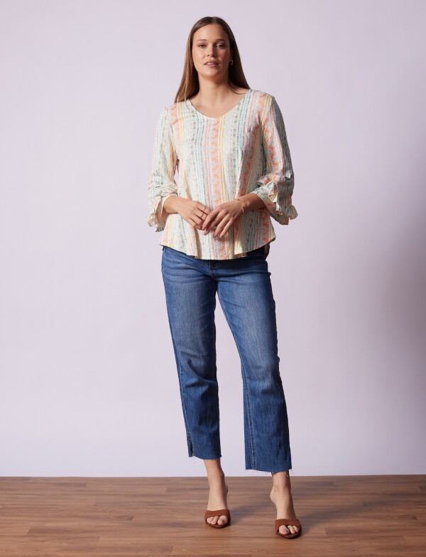Blusa Volados MULTI/CRUDO