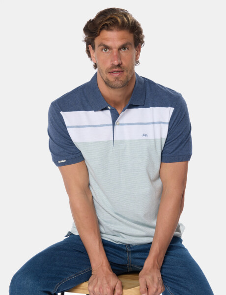 POLO JERSEY RAYADA Azul
