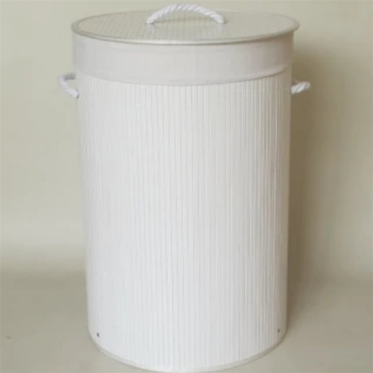 CESTO PLEGABLE RED D40X60CM C/TAPA,FUNDA BAMBÚ BCO 