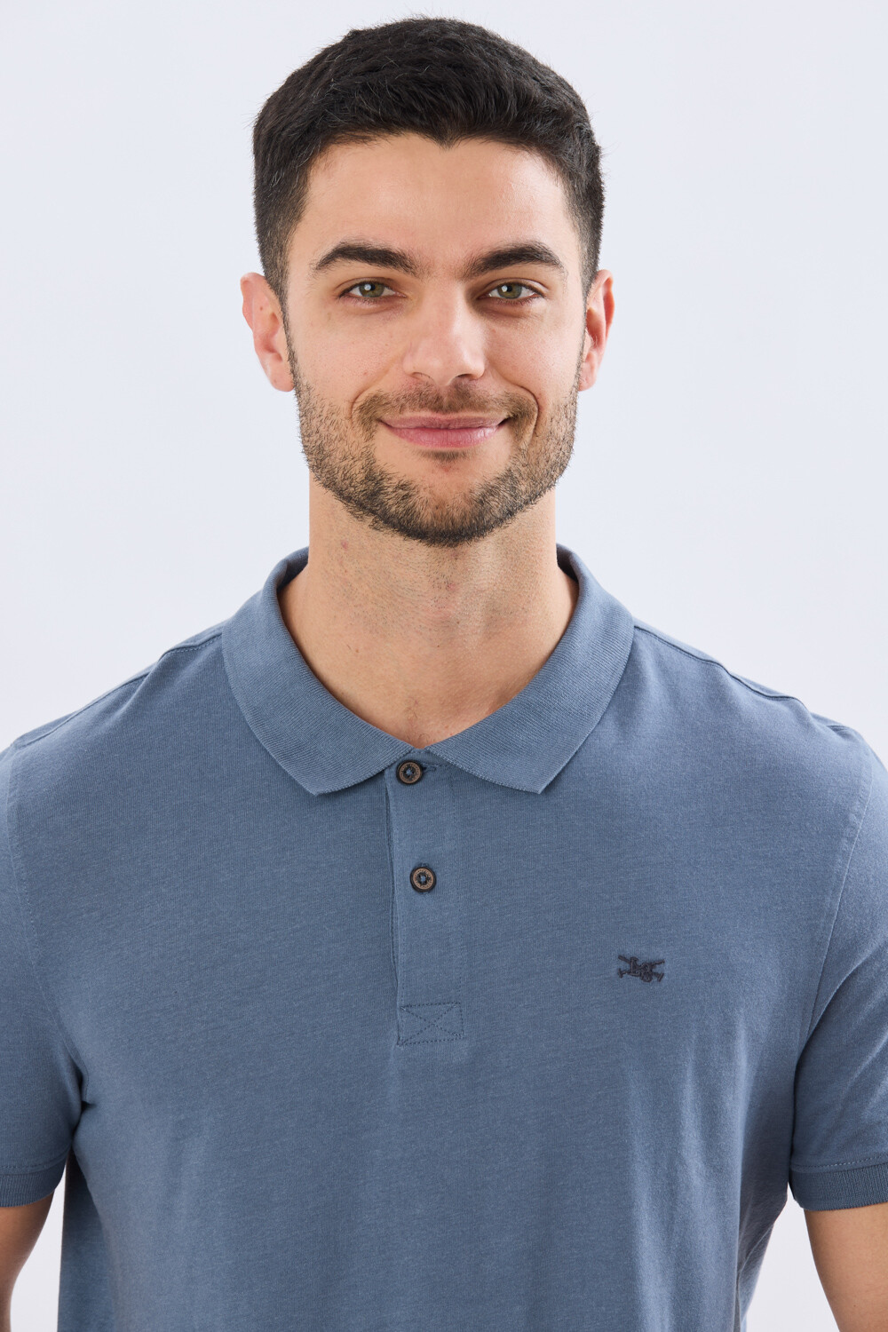 REMERA POLO LISA JERSEY Piedra