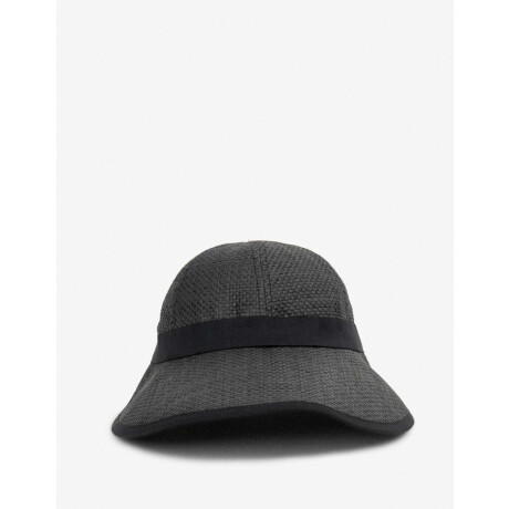 Visera Negra Con Moño Trasero Negro