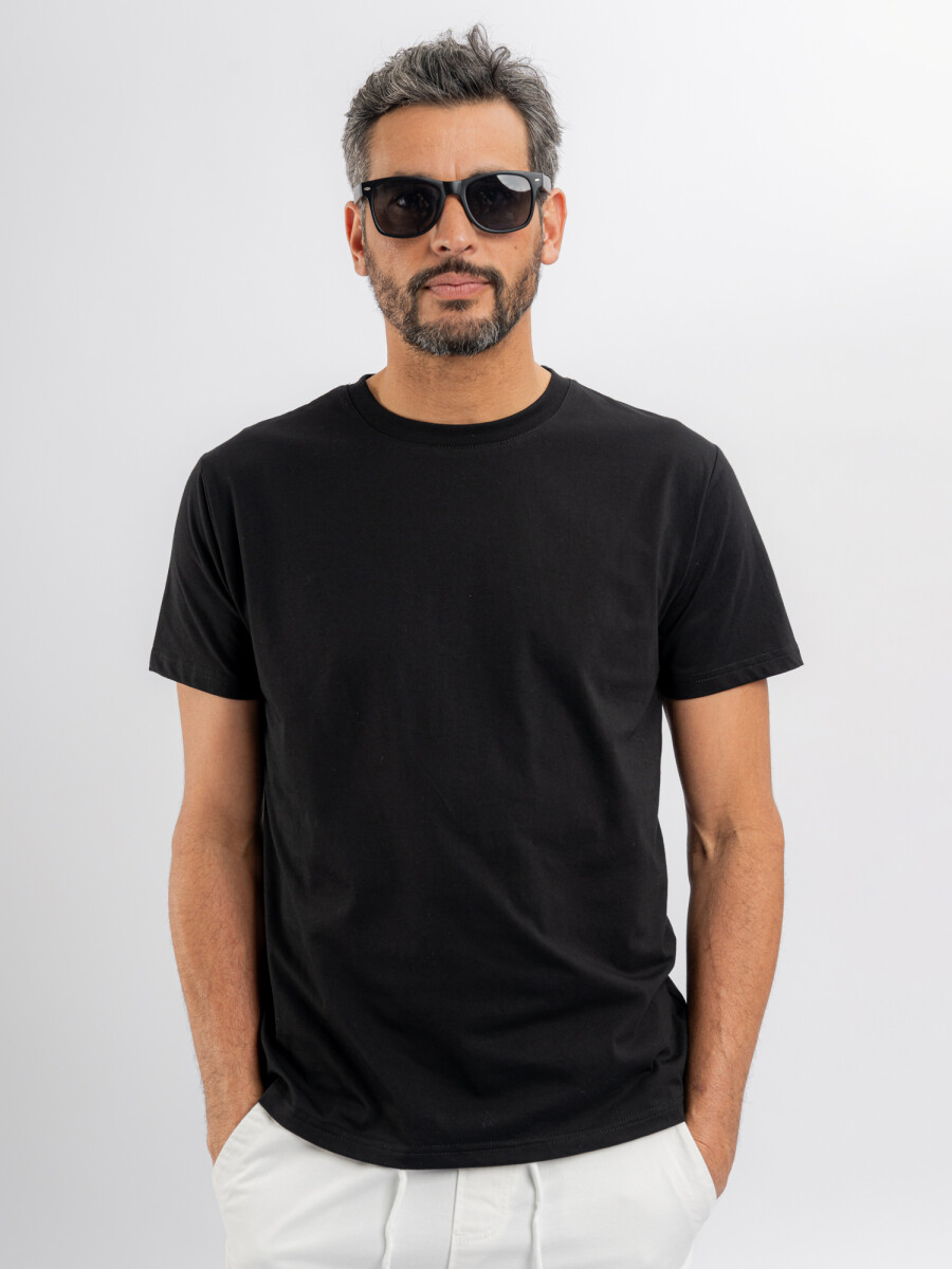 T-shirt m/c cloque Joel - negro 
