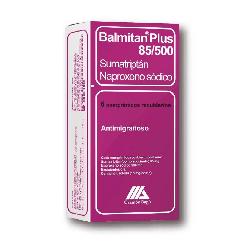 Balmitan Plus 85 Mg/500 Mg. 6 Comp. Balmitan Plus 85 Mg/500 Mg. 6 Comp.
