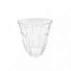 VASO VIDRIO TRANSP C/RELIEVE 9.5X11CM Unica