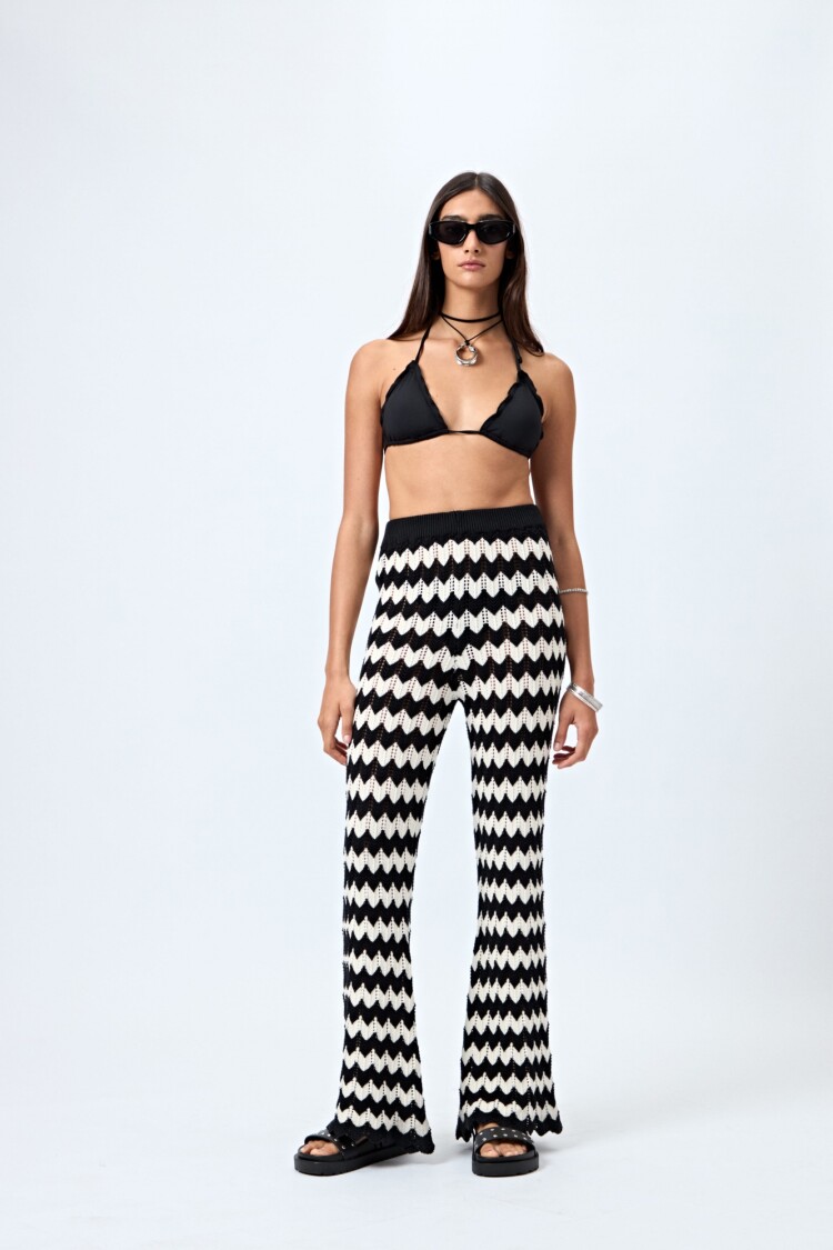 PANTALÓN AMBRA Negro/Crudo