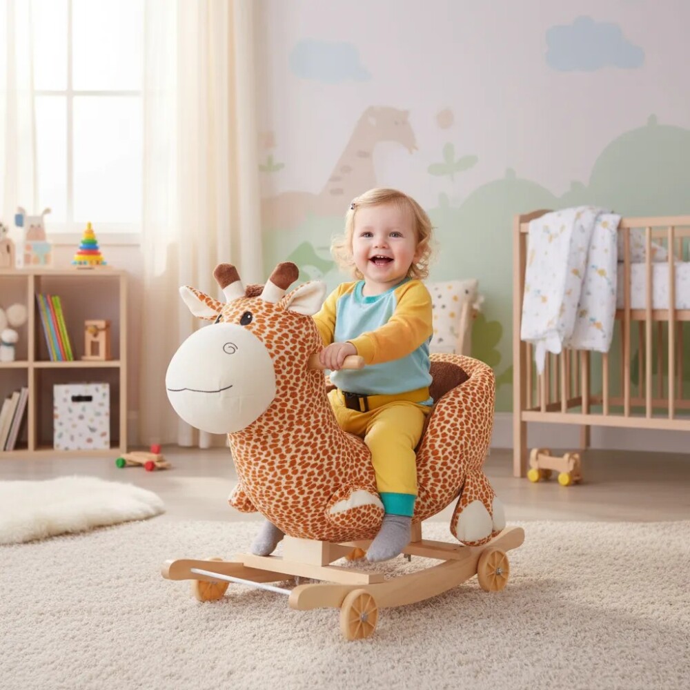 Balancin Mecedor buggy 2 en 1 animales jirafa