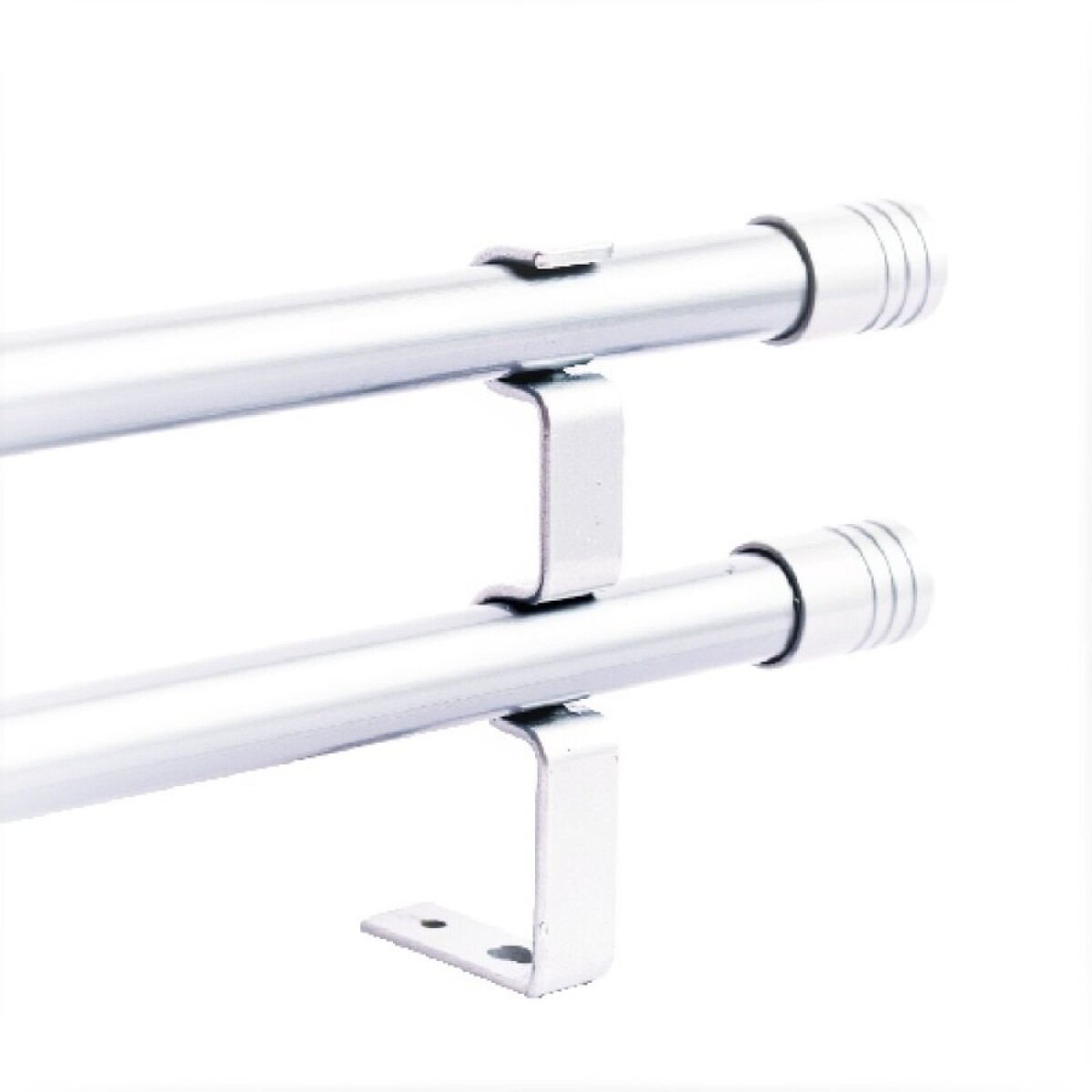 Kit Barrote De Metal Andino Doble 2Mx21Mm 2 Soporte Ub - BLANCO 