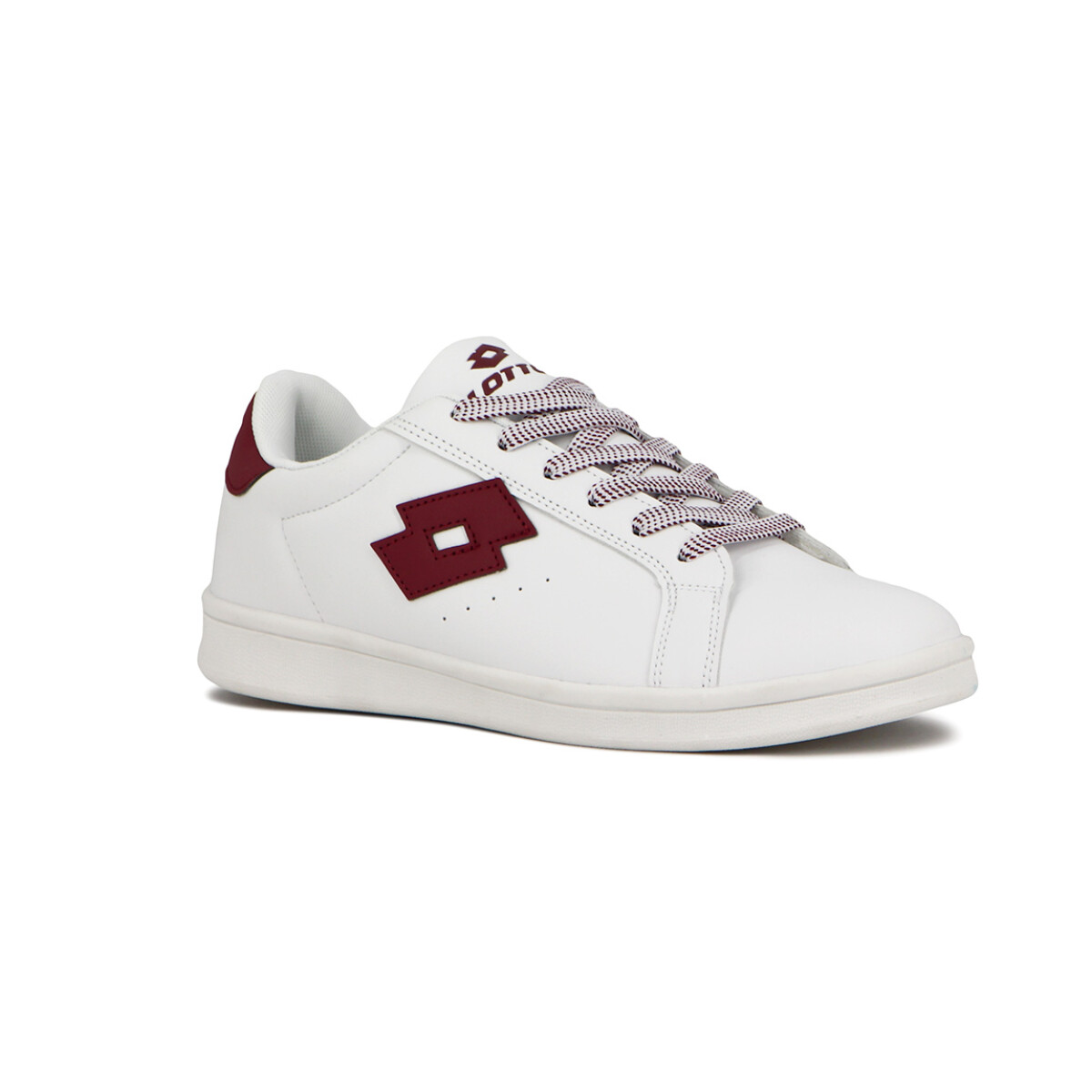 Lotto Hombre Calzado Deportivo Casual - White/Red - Blanco-Rojo 