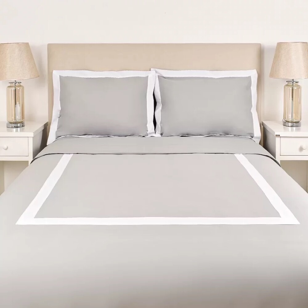 Duvet Covet Gris con Blanco 250 x 240 cm