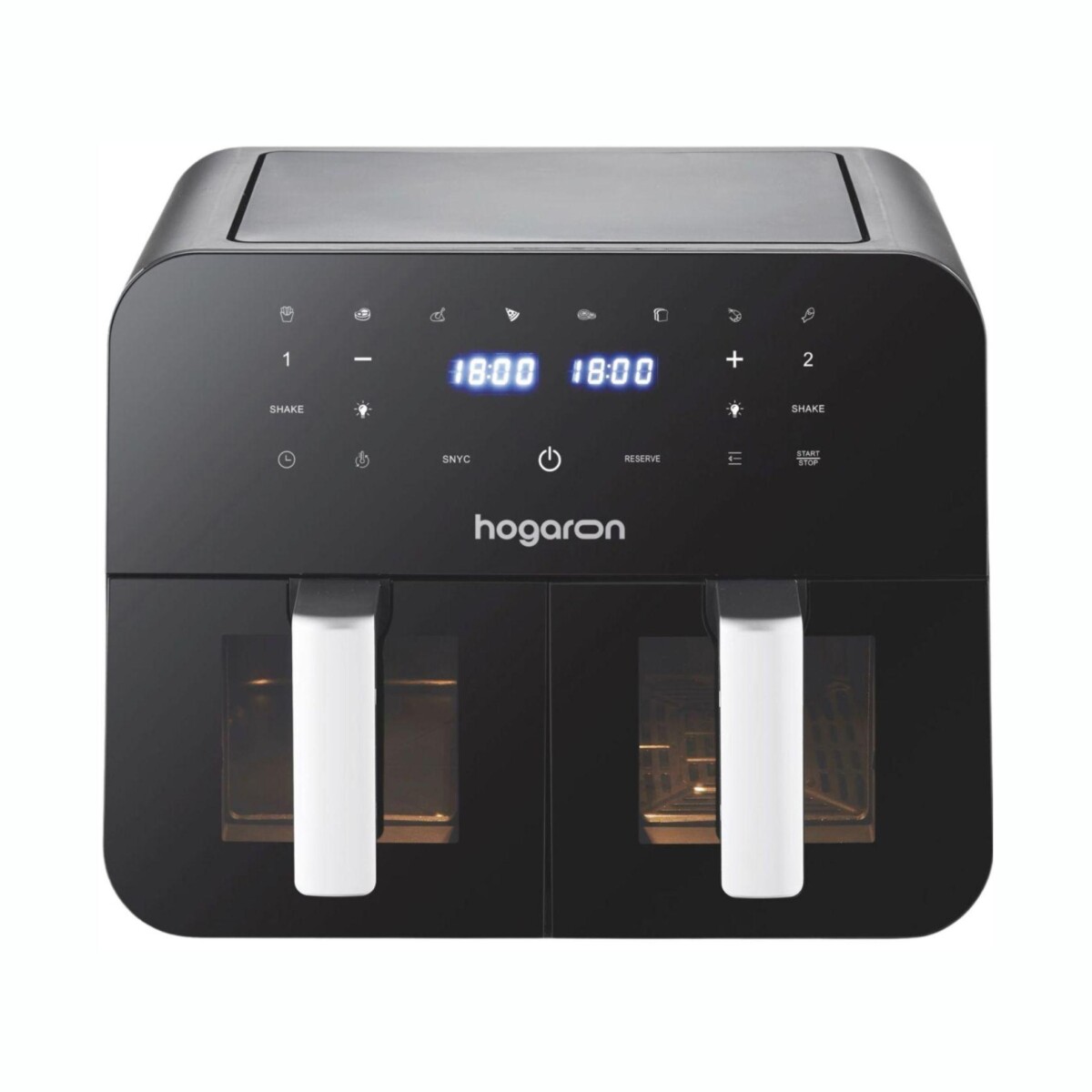 Freidora de Aire Doble Canasto HOGARON 2400W Capacidad 9L 