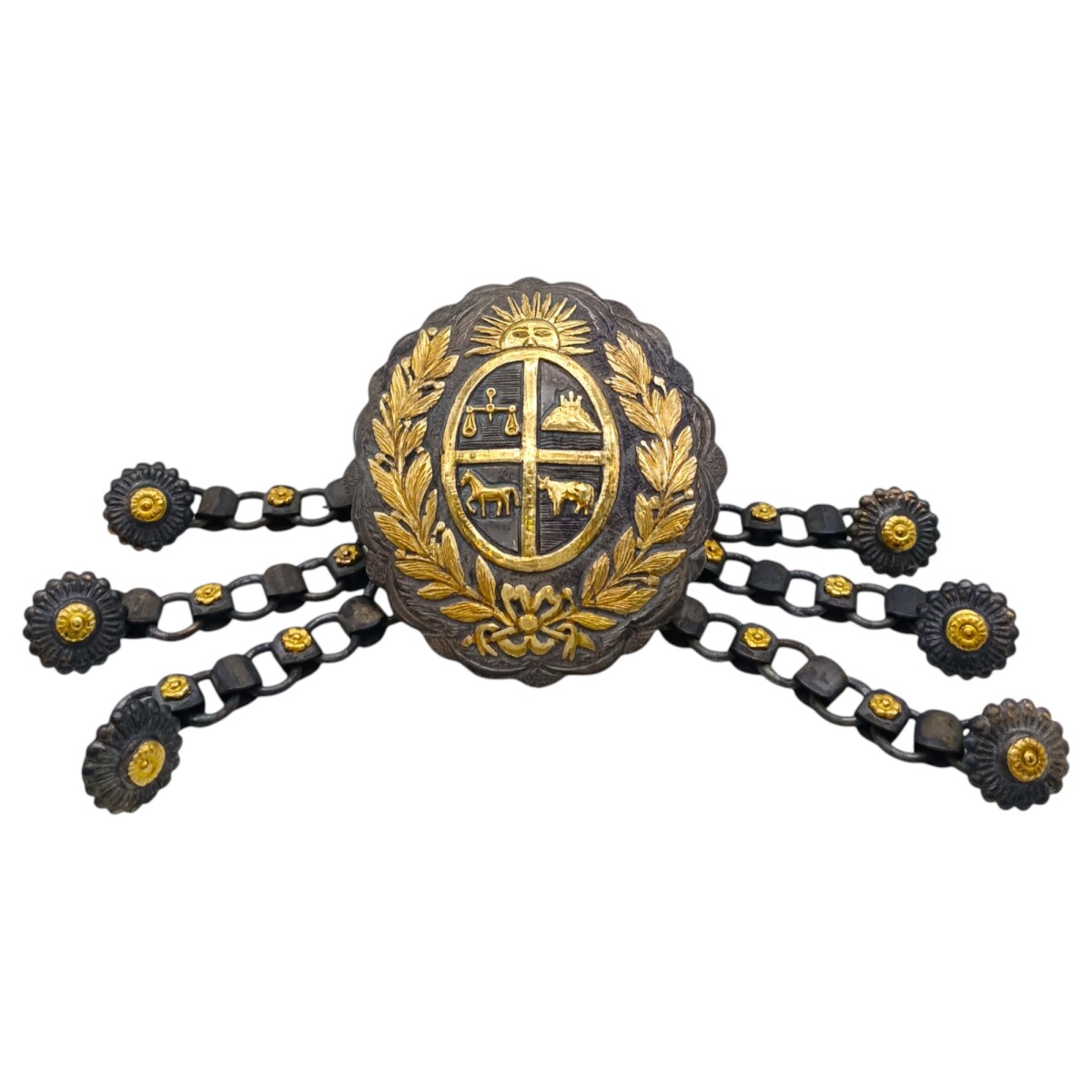 Rastra Escudo Nacional - Plata y oro - RSCRPO01 - plateadouniforme 