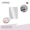 Espejo Vertical Lumax Suleban c/marco y luz 90x70cm Blanco