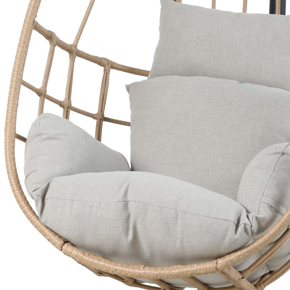 HAMACA RATTAN-SINTETICO-Y-ACERO NATURAL-BEIGE CALA