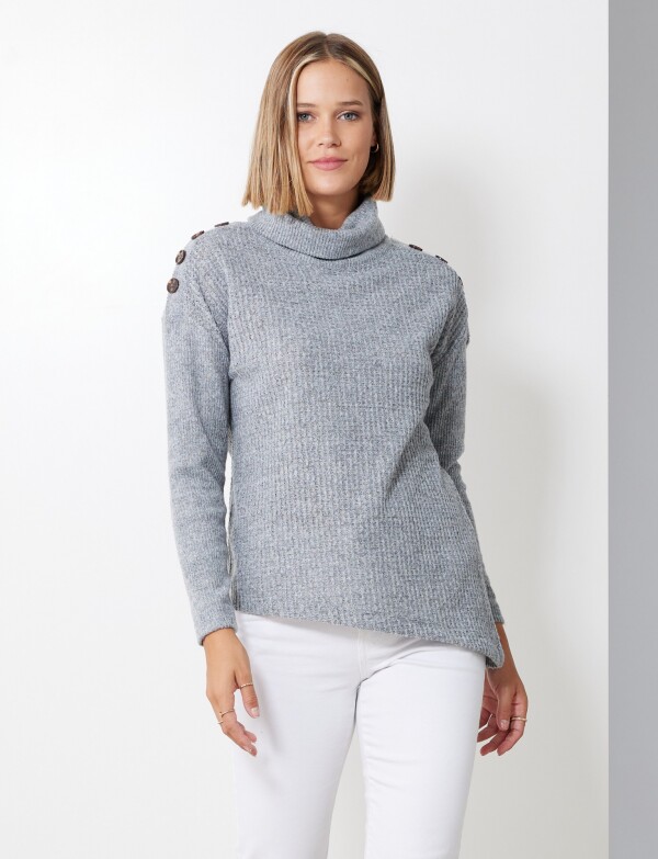 Polera Botones GRIS